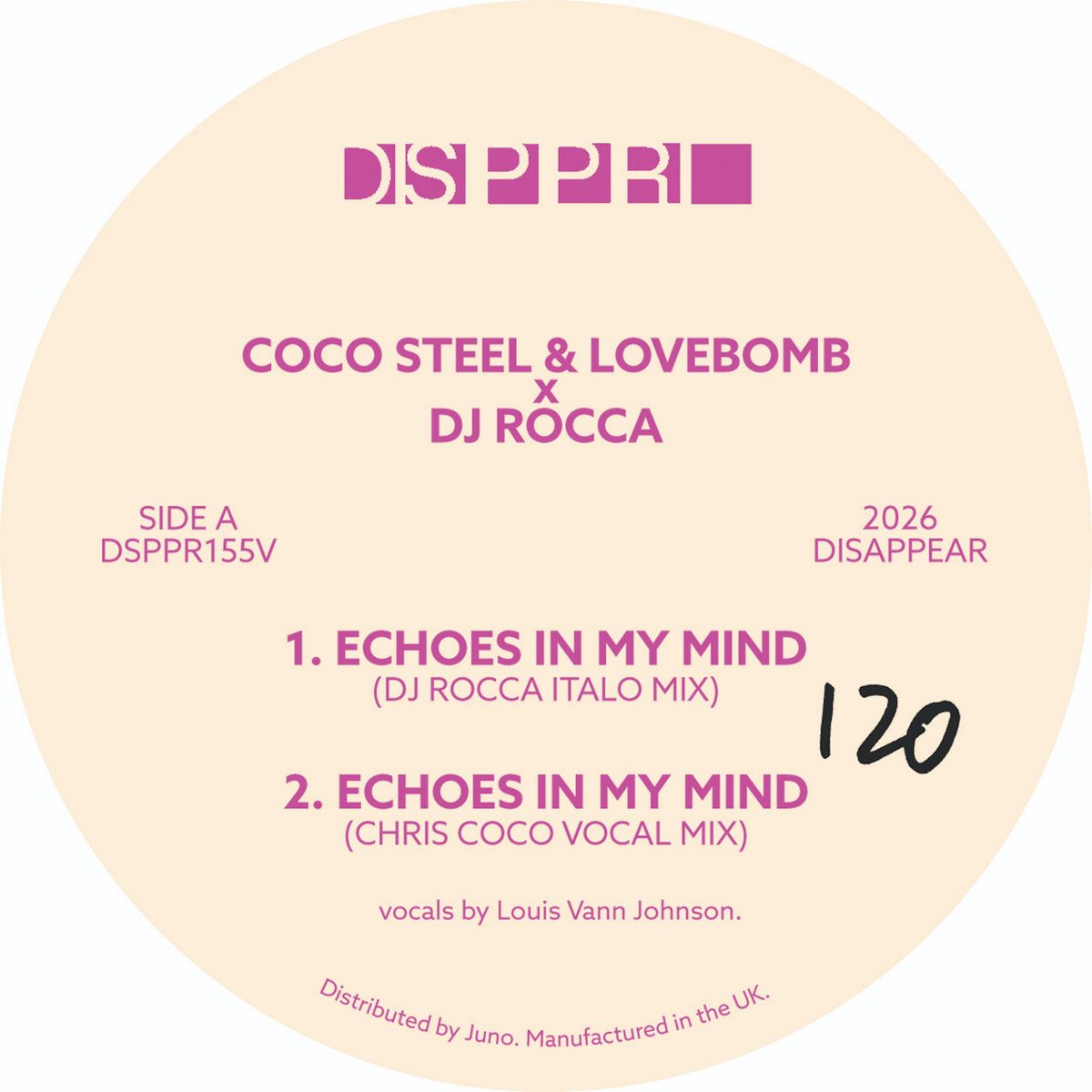 Echoes In My Mind / Mama Sol by Coco Steel & Lovebomb (cover art)
